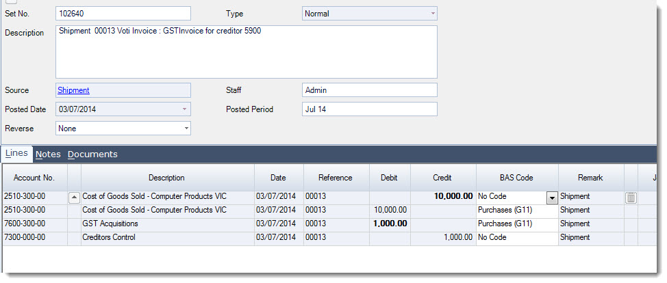 https://austlinkwebresources.s3.amazonaws.com/www.jiwatraining.com.au/articles/Jiwa-Landed-Costing-Freight-Forwarder-Invoices-GST/9.jpg